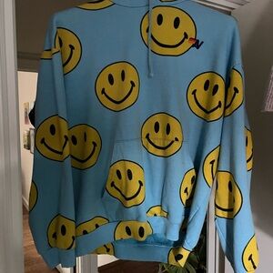 Aviator Nation Blue Hoodie with Yellow Accents